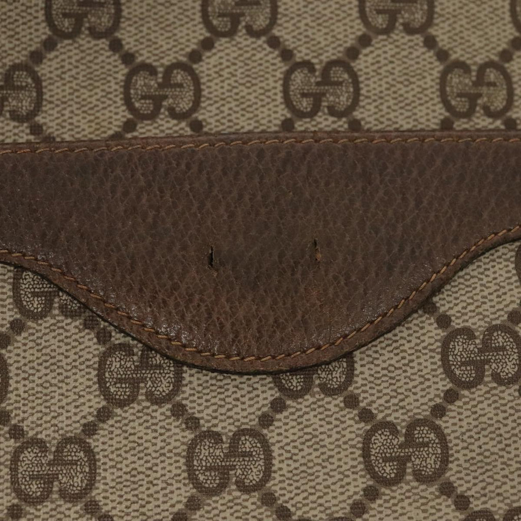 GUCCI GG Supreme Web Sherry Line Tote Bag PVC Leather Beige 39 02 003 88814
