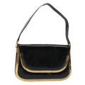 GUCCI Shoulder Bag Patent Leather Black Gold 001 2058 1764 0 88832