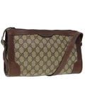 GUCCI GG Supreme Shoulder Bag PVC Leather Beige Gold 88844