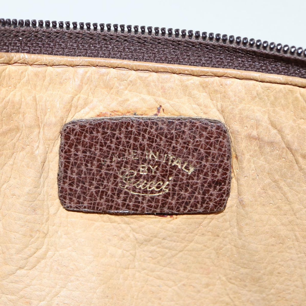 GUCCI GG Supreme Shoulder Bag PVC Leather Beige Gold 88844