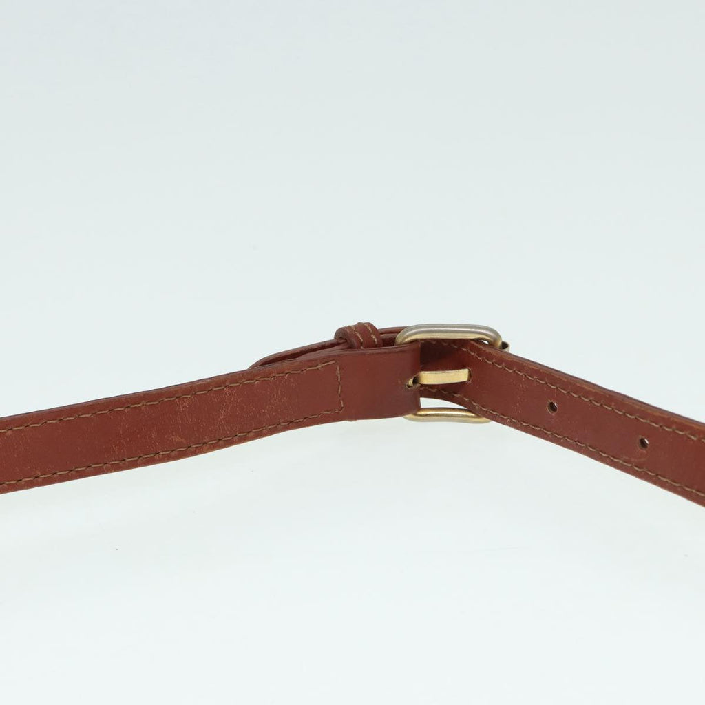 FENDI Pecan Canvas Shoulder Bag Brown Black gold 88845