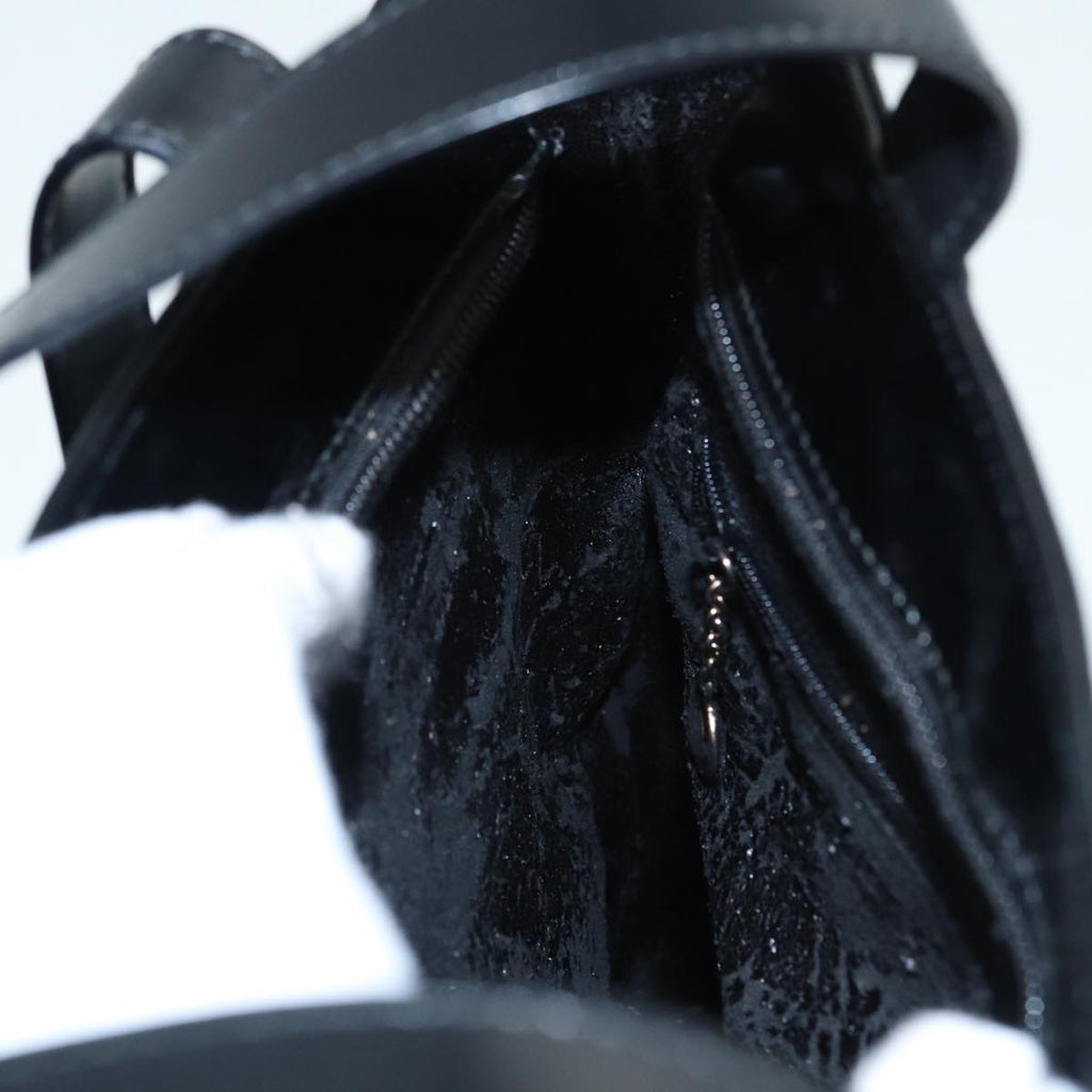 GUCCI Tote Bag Patent Leather Black Silver 002 8754 0482 88846
