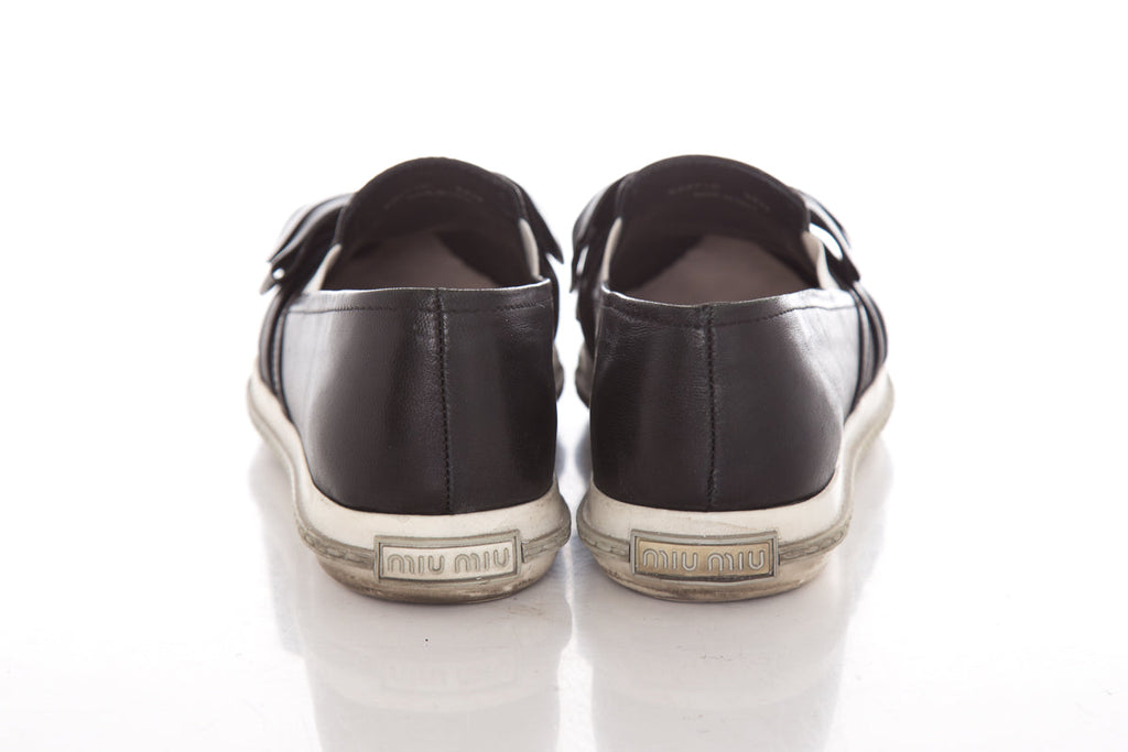 Miu Miu Black Bow Sneakers SZ 38.5
