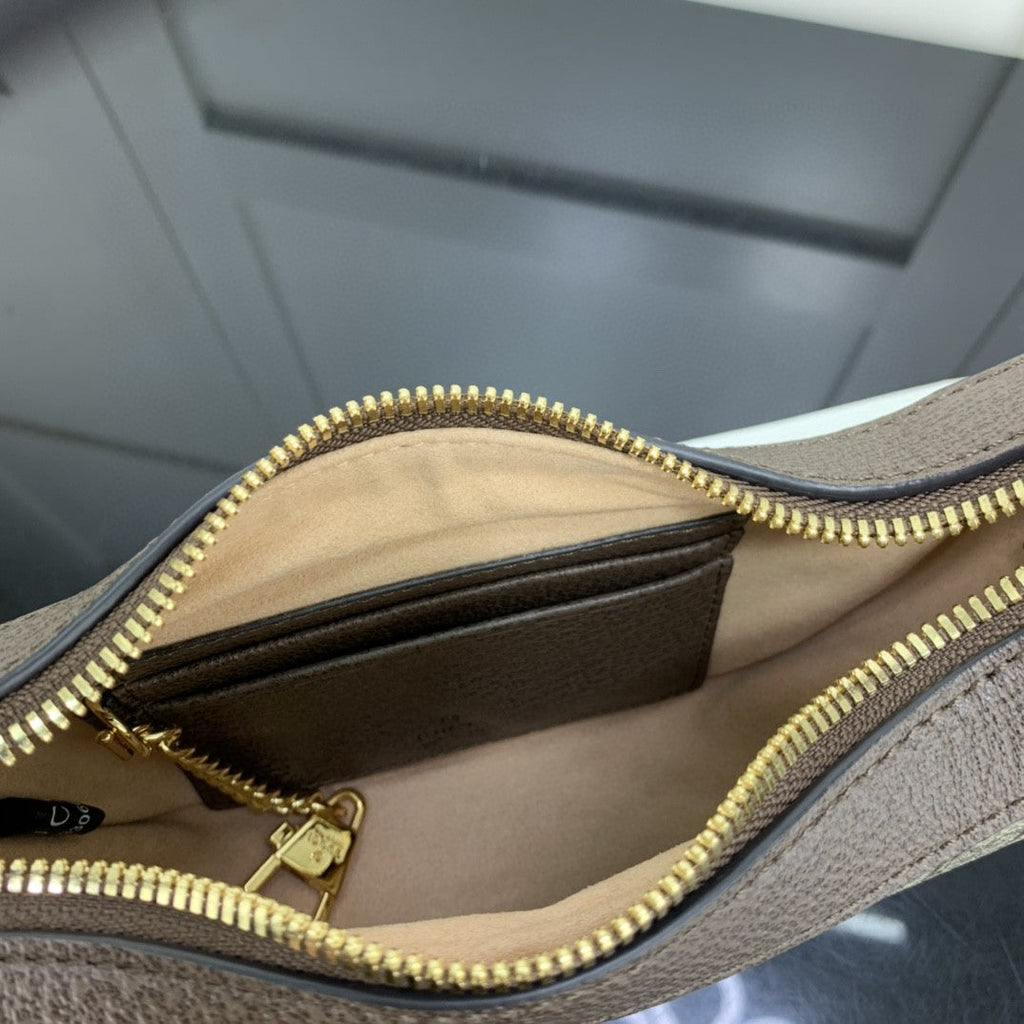 gg Ophidia gg Mini Bag Beige And Dusty Grey gg Supreme Canvas For Women 8in/20cm gg