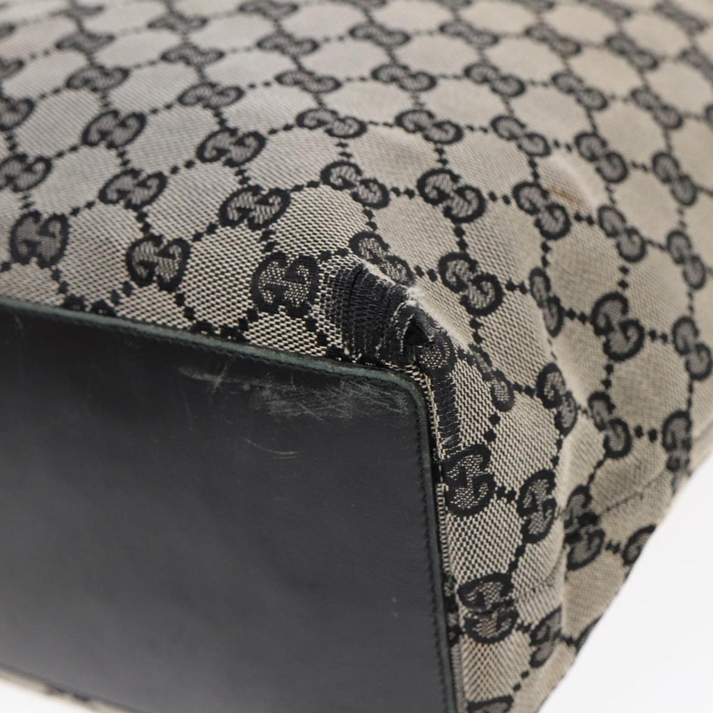 GUCCI GG Canvas Tote Bag Black Gold 002 1098 88954