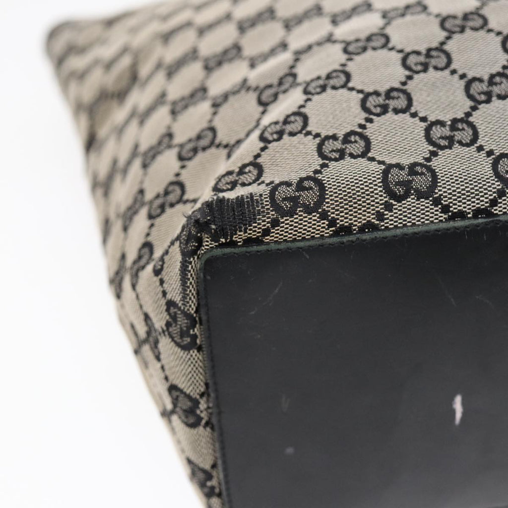 GUCCI GG Canvas Tote Bag Black Gold 002 1098 88954
