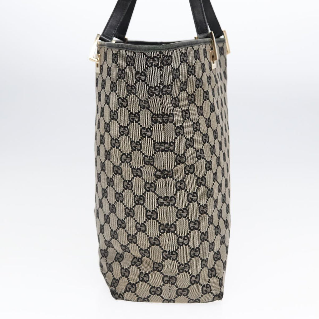 GUCCI GG Canvas Tote Bag Black Gold 002 1098 88954