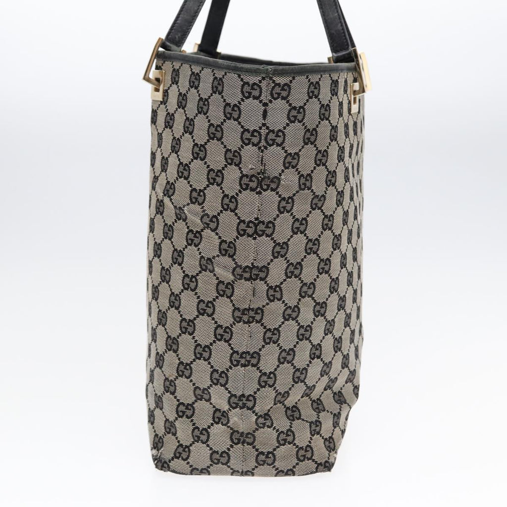 GUCCI GG Canvas Tote Bag Black Gold 002 1098 88954
