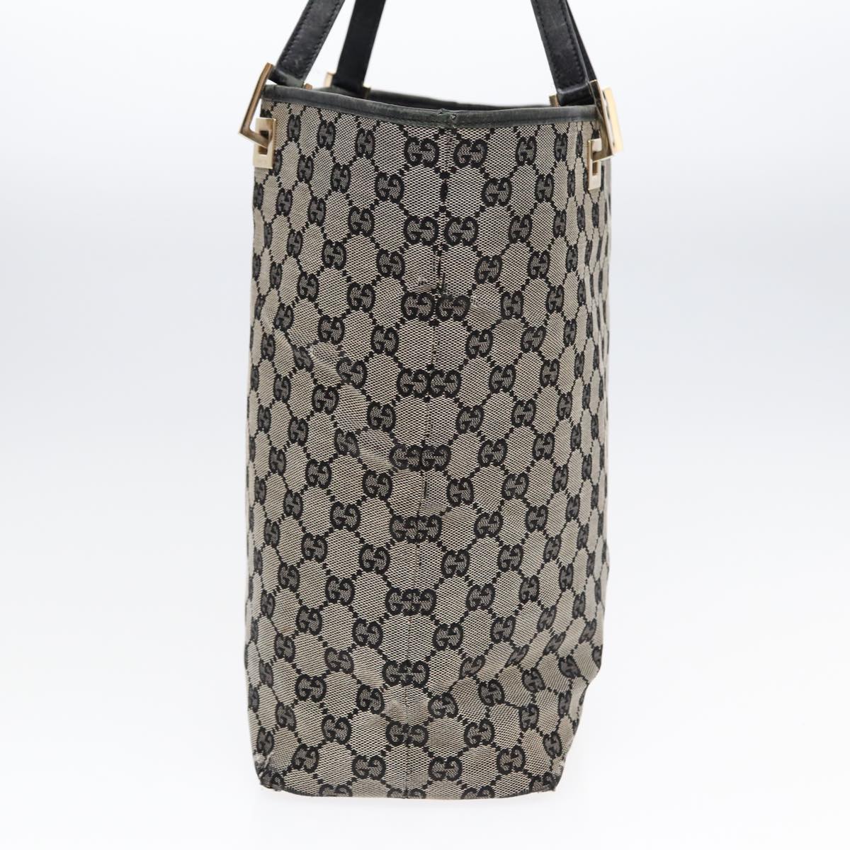 GUCCI GG Canvas Tote Bag Black Gold 002 1098 88954