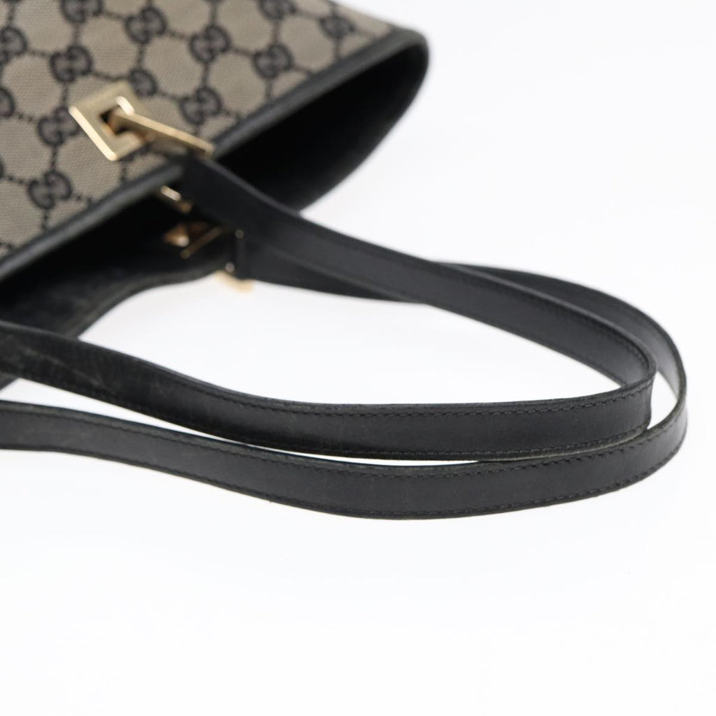 GUCCI GG Canvas Tote Bag Black Gold 002 1098 88954