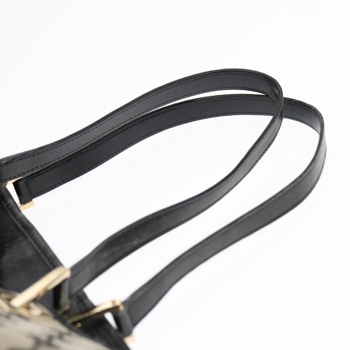 GUCCI GG Canvas Tote Bag Black Gold 002 1098 88954