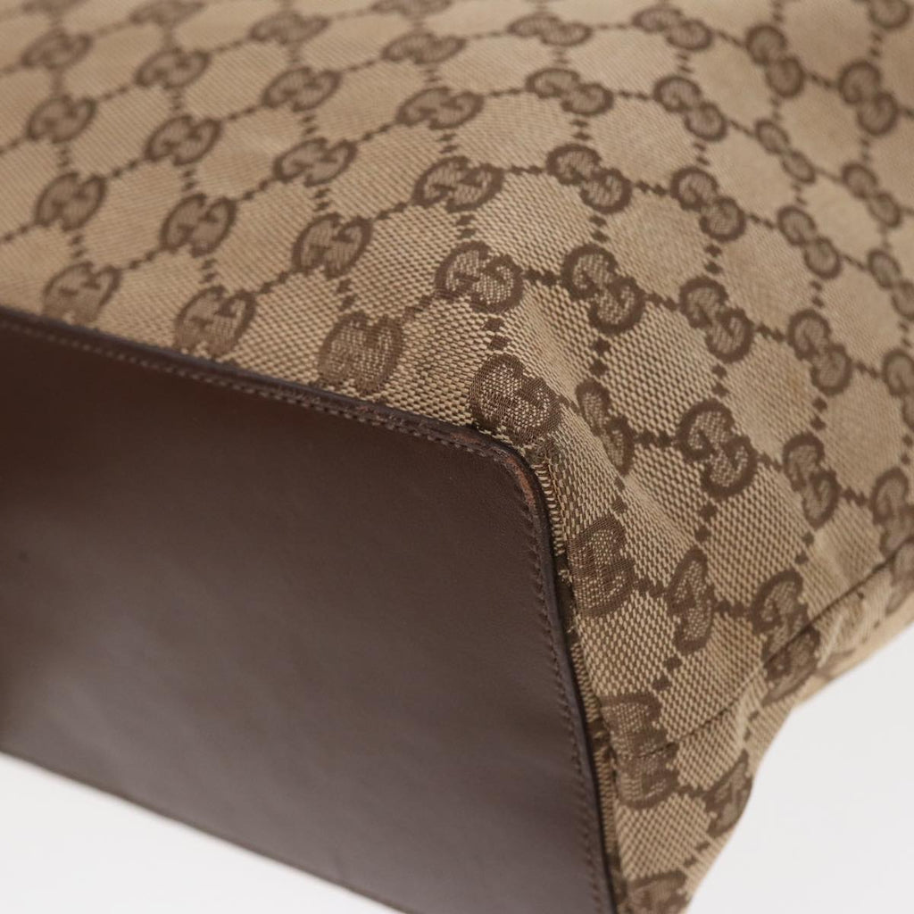 GUCCI GG Canvas Tote Bag Beige Gold 001 1098 88955