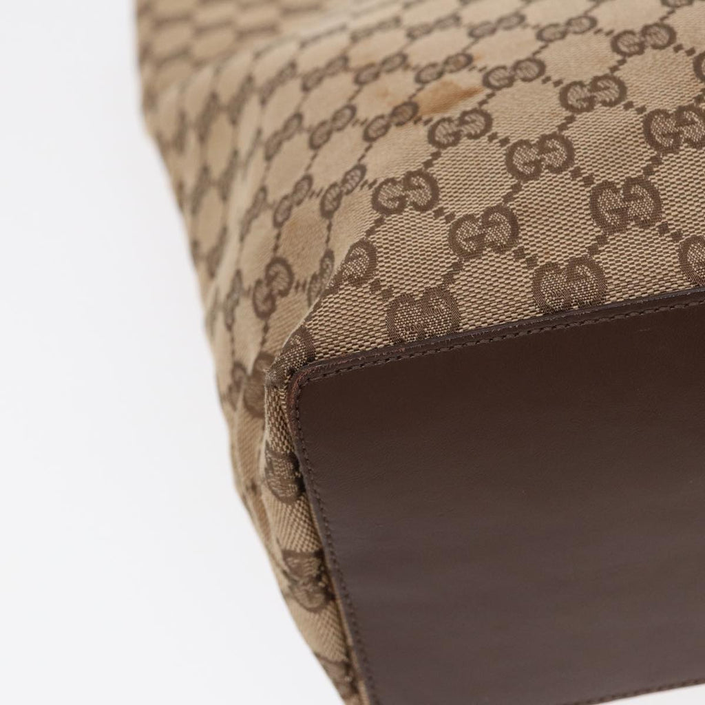 GUCCI GG Canvas Tote Bag Beige Gold 001 1098 88955