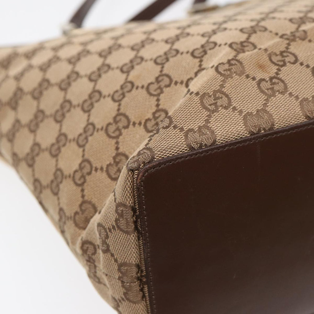 GUCCI GG Canvas Tote Bag Beige Gold 001 1098 88955