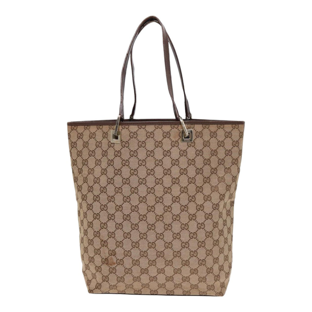 GUCCI GG Canvas Tote Bag Beige Gold 001 1098 88955