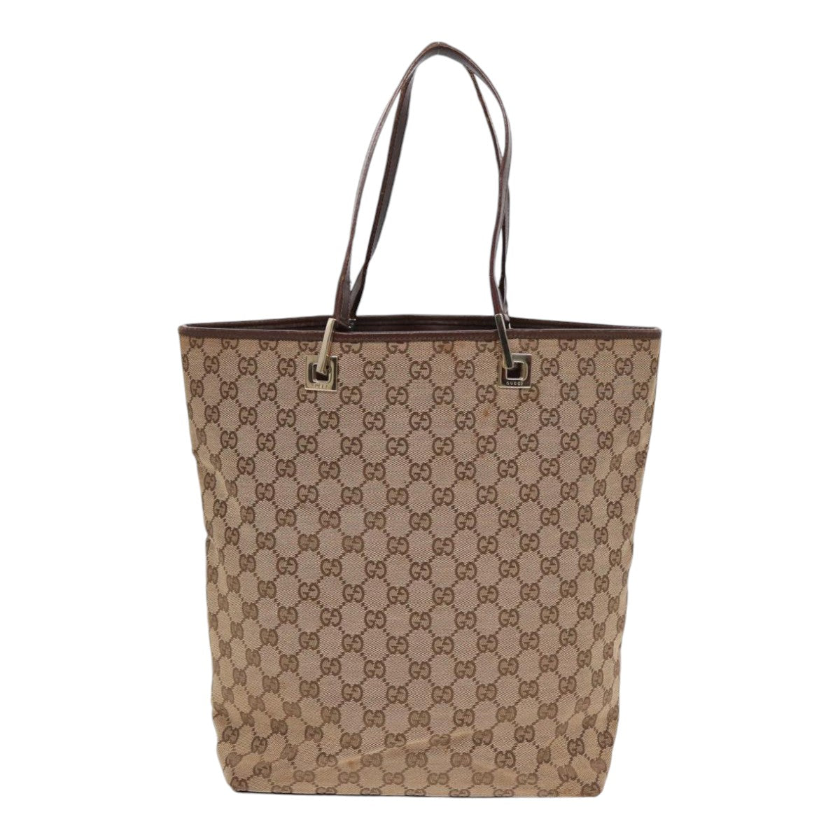 GUCCI GG Canvas Tote Bag Beige Gold 001 1098 88955