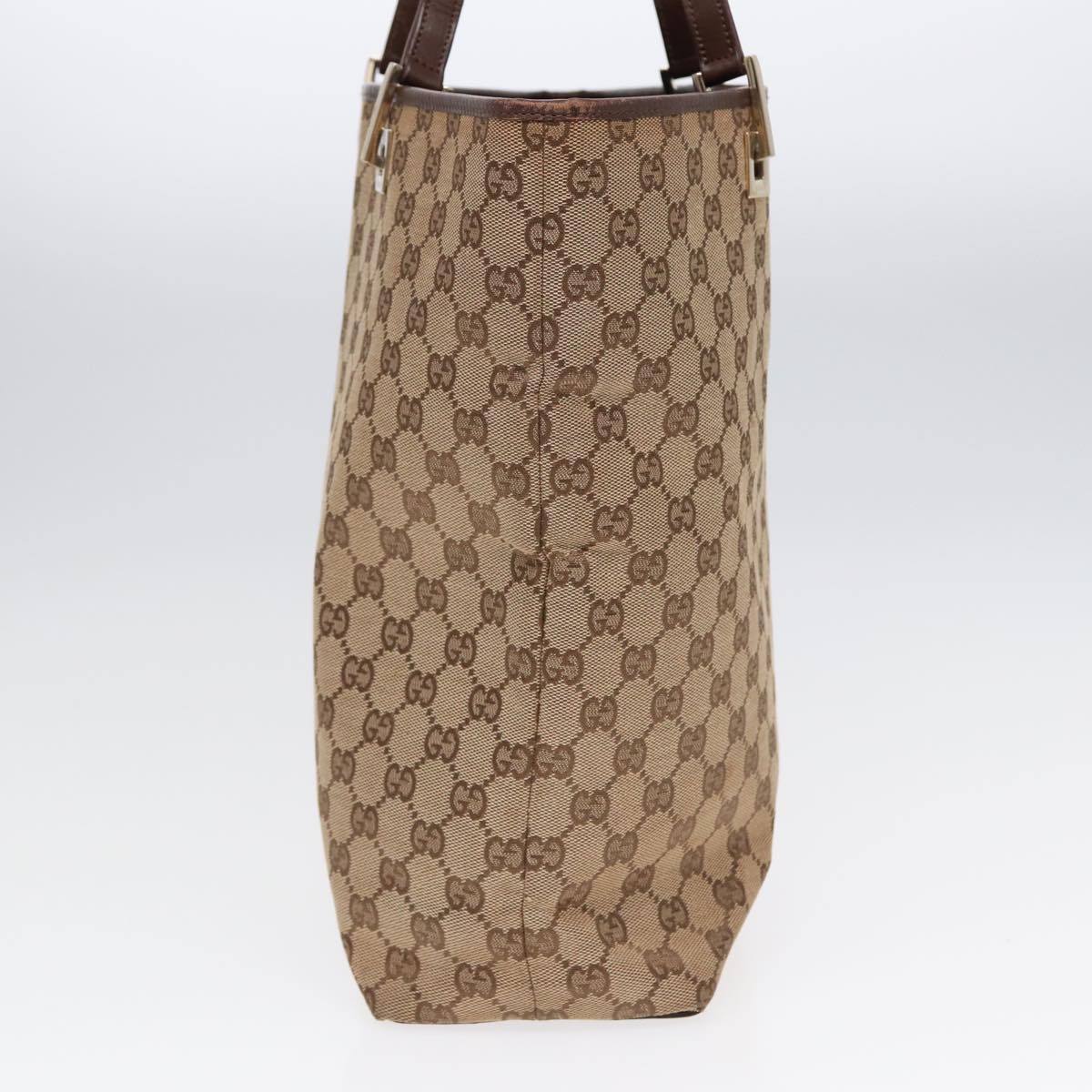 GUCCI GG Canvas Tote Bag Beige Gold 001 1098 88955