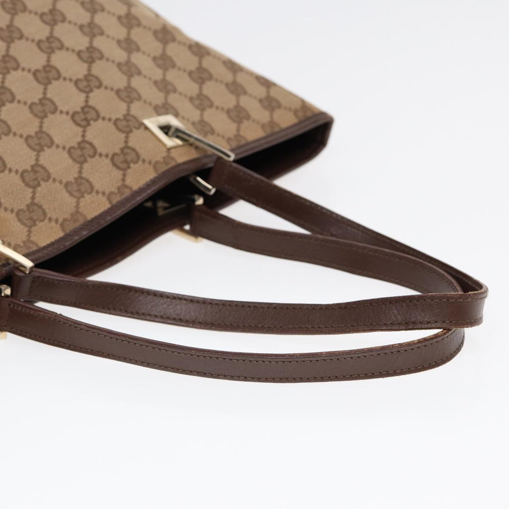 GUCCI GG Canvas Tote Bag Beige Gold 001 1098 88955
