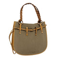 GUCCI Hand Bag Canvas Leather Beige Brown 110295 3444 88957