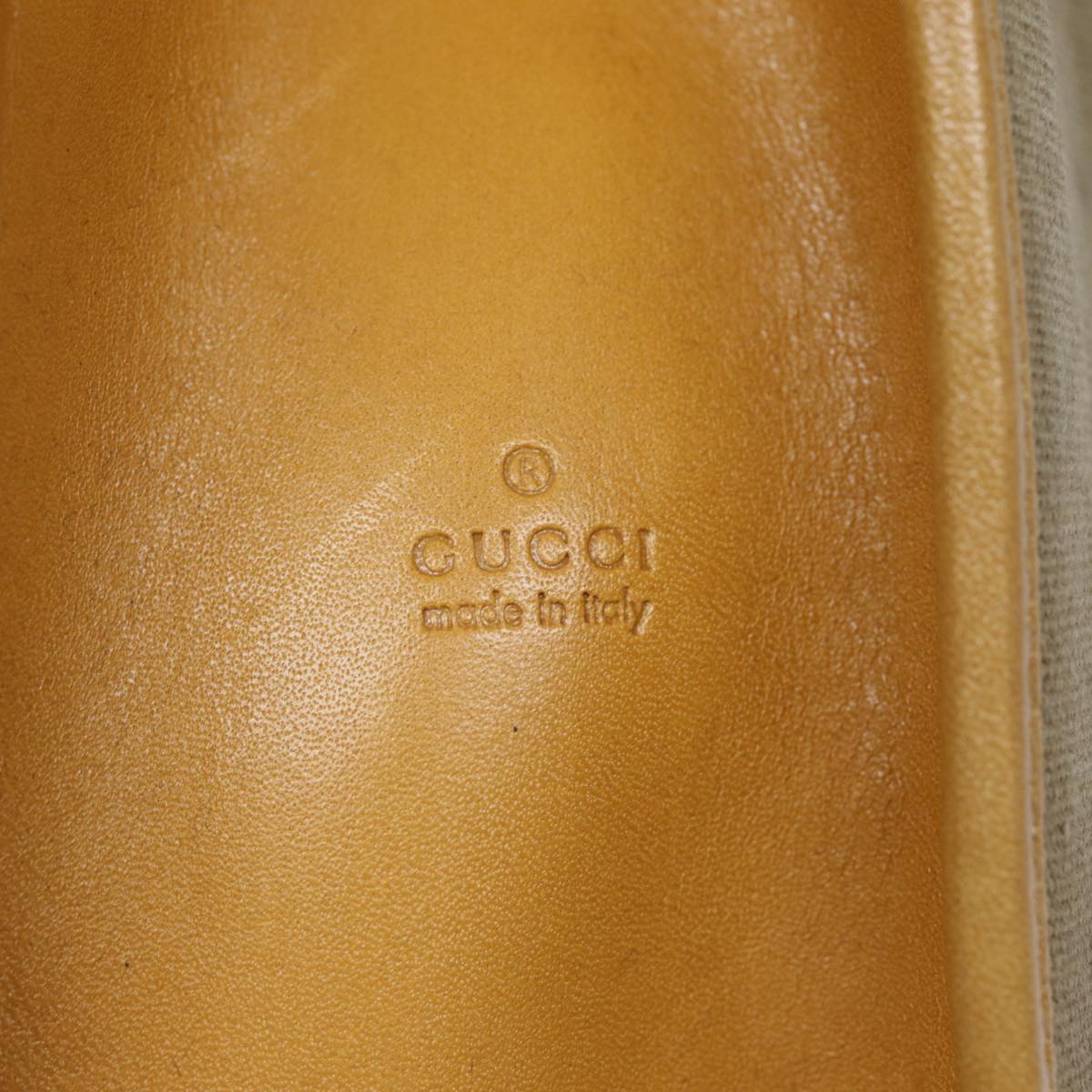 GUCCI Hand Bag Canvas Leather Beige Brown 110295 3444 88957