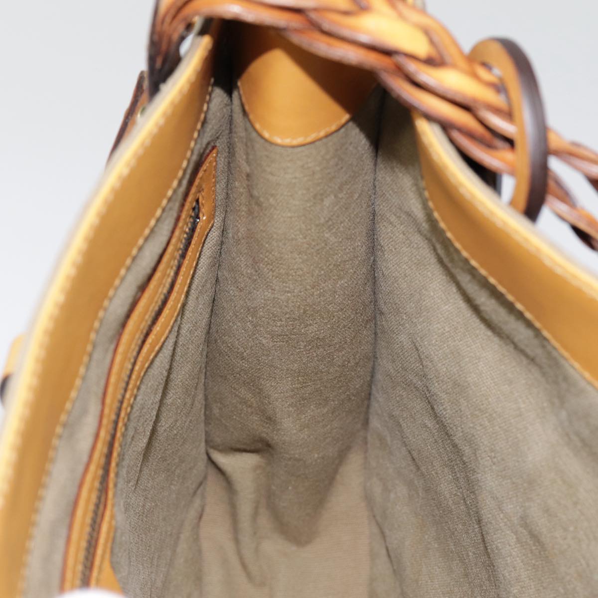 GUCCI Hand Bag Canvas Leather Beige Brown 110295 3444 88957