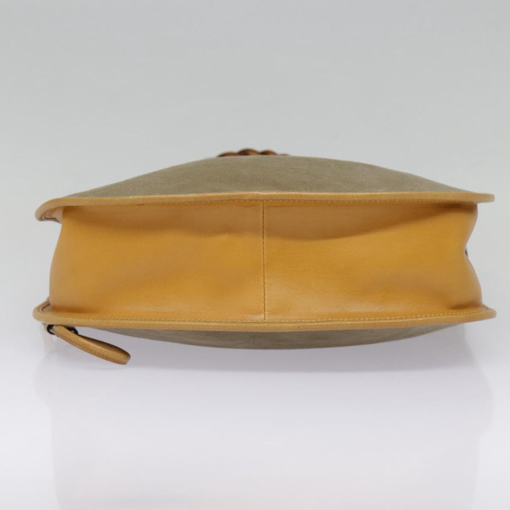 GUCCI Hand Bag Canvas Leather Beige Brown 110295 3444 88957