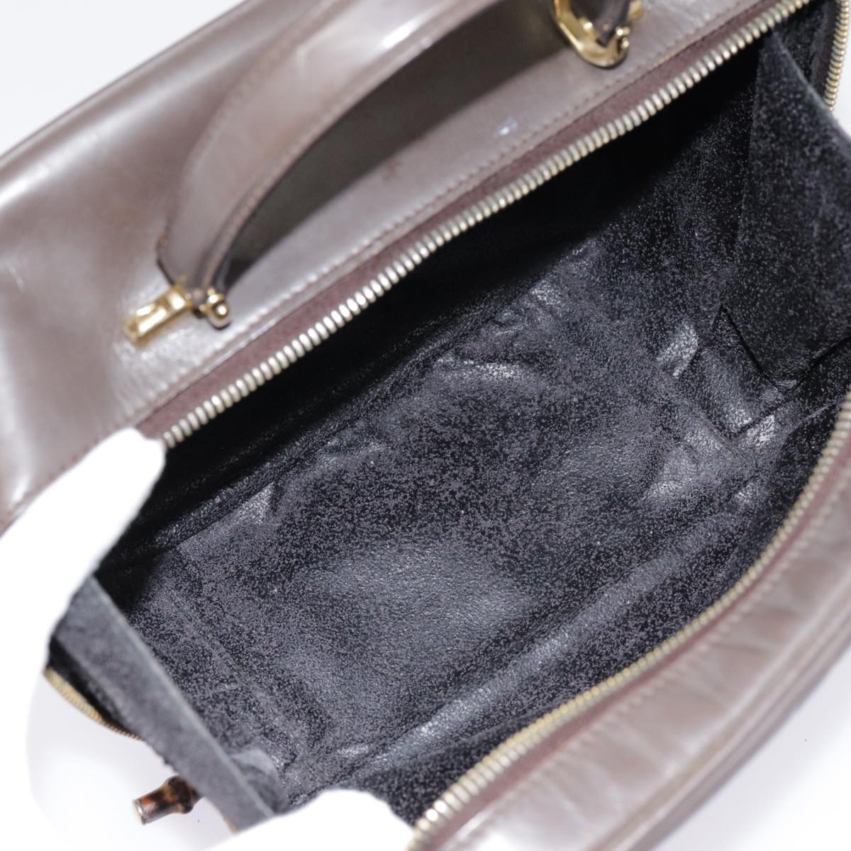 GUCCI Bamboo Hand Bag Leather Brown Gold 000 2040 0323 88959