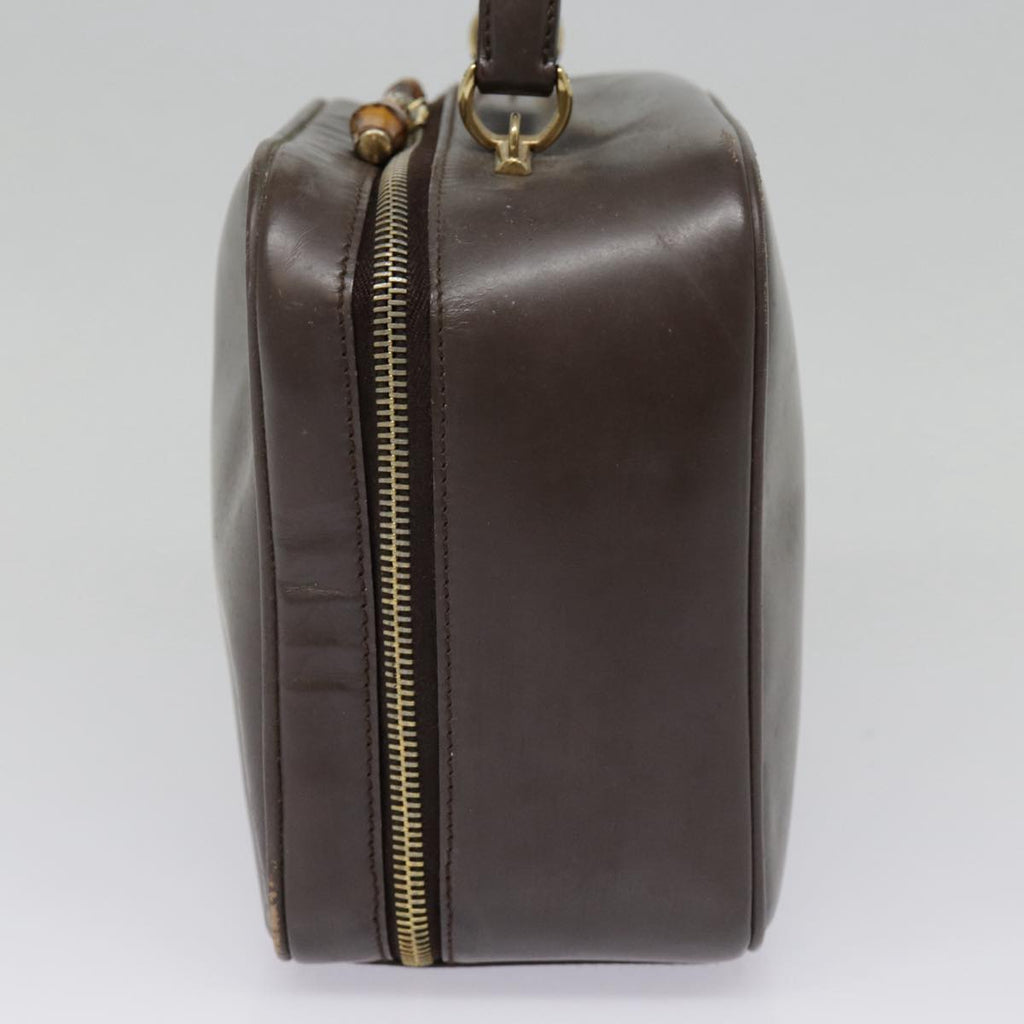 GUCCI Bamboo Hand Bag Leather Brown Gold 000 2040 0323 88959