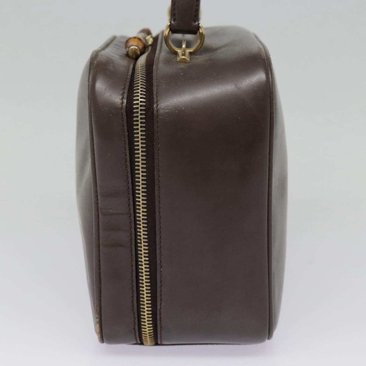 GUCCI Bamboo Hand Bag Leather Brown Gold 000 2040 0323 88959
