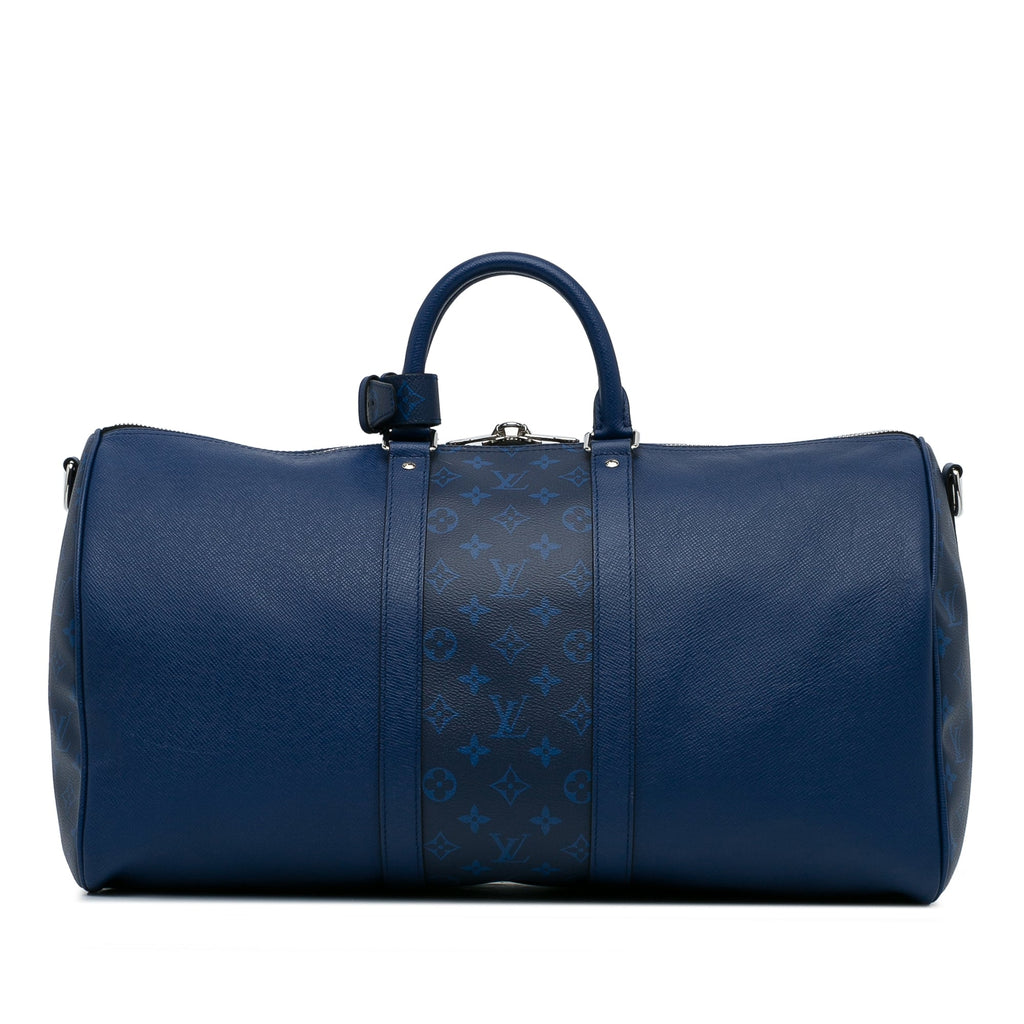 Louis Vuitton Keepall 50 BandouliÃƒÆ’Ã‚Â¨re Blue Taigarama