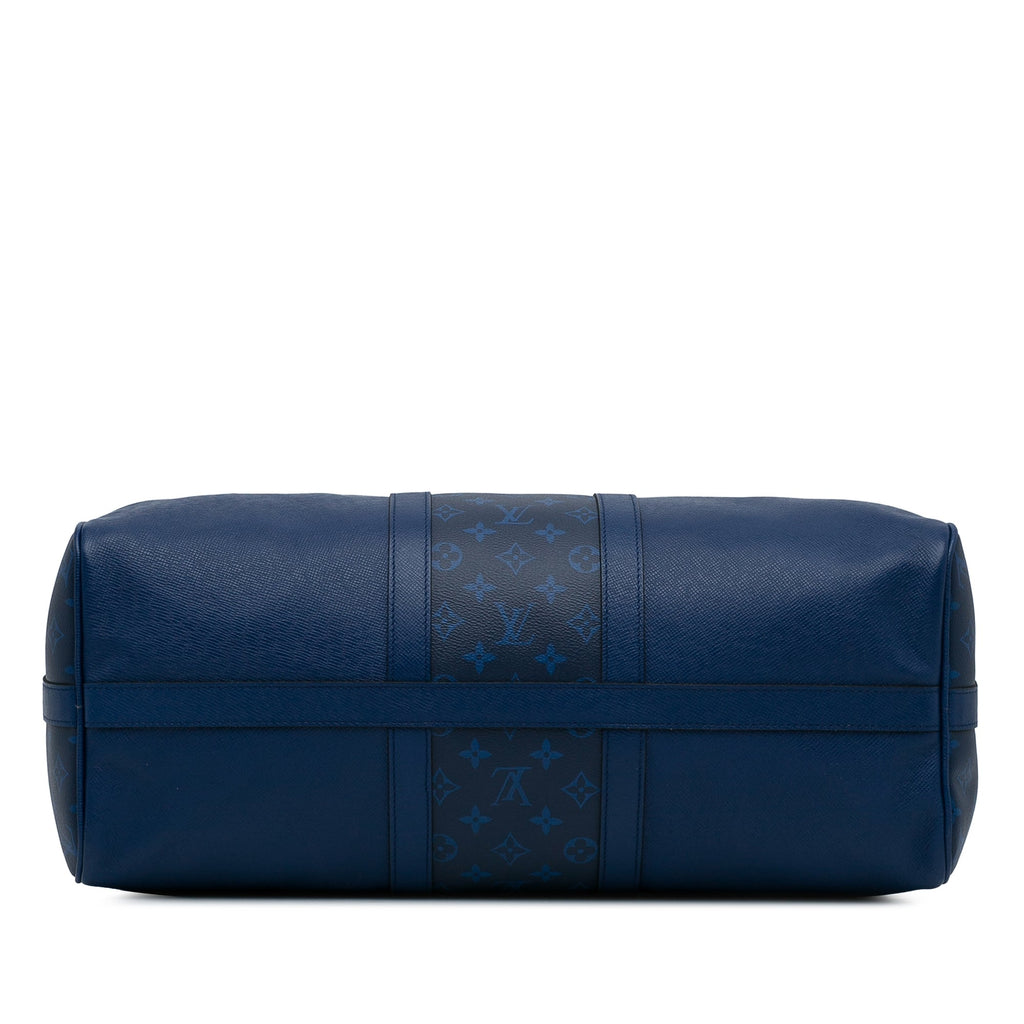 Louis Vuitton Keepall 50 BandouliÃƒÆ’Ã‚Â¨re Blue Taigarama