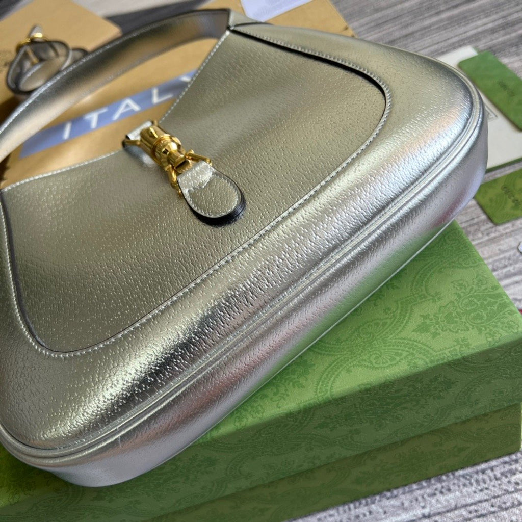 gg Jackie 1961 Small Shoulder Bag Silver For Women, Women’s Bags 10.8in/28cm gg