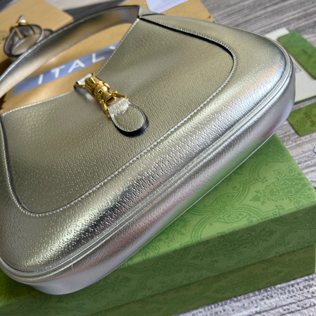 Glami Jackie 1961 Small Shoulder Bag Silver For Women, Women’s Bags 10.8in/28cm Glami