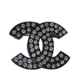 CHANEL Stone Brooch metal Silver CC 89004