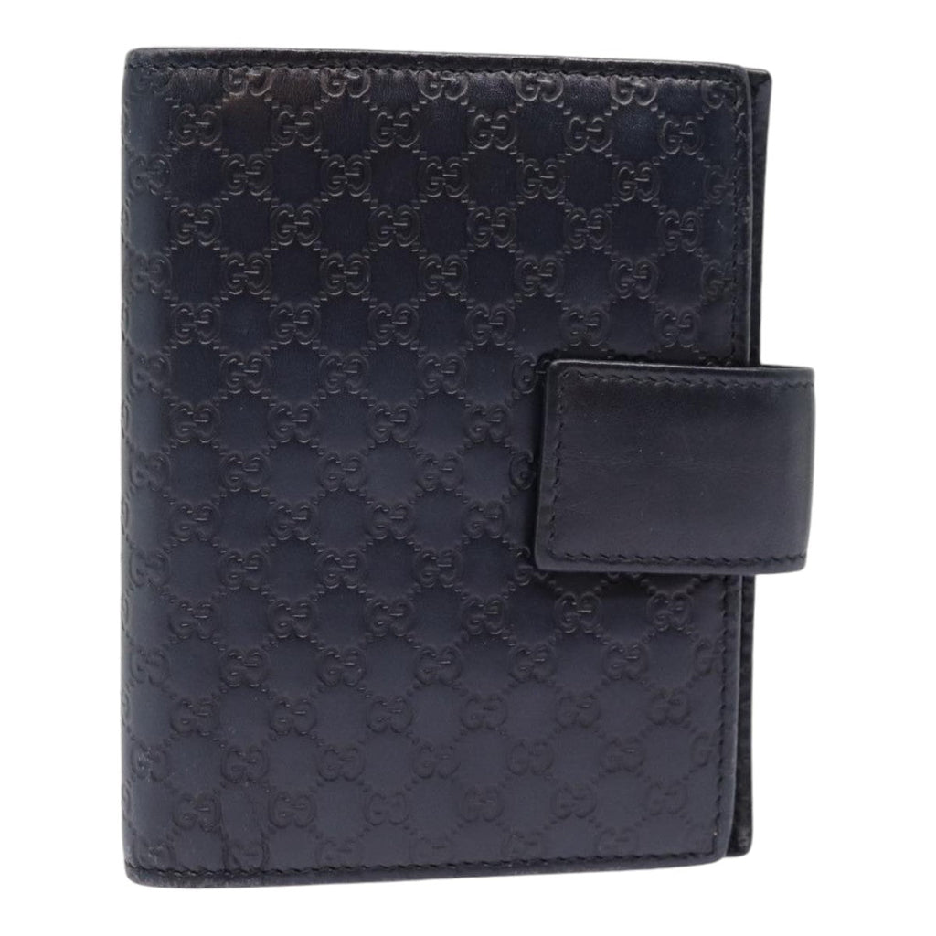 GUCCI Micro GG Canvas Guccissima Day Planner Cover Navy Silver 115240 89008
