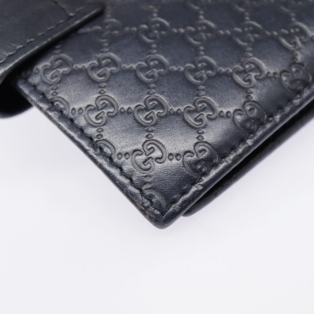 GUCCI Micro GG Canvas Guccissima Day Planner Cover Navy Silver 115240 89008
