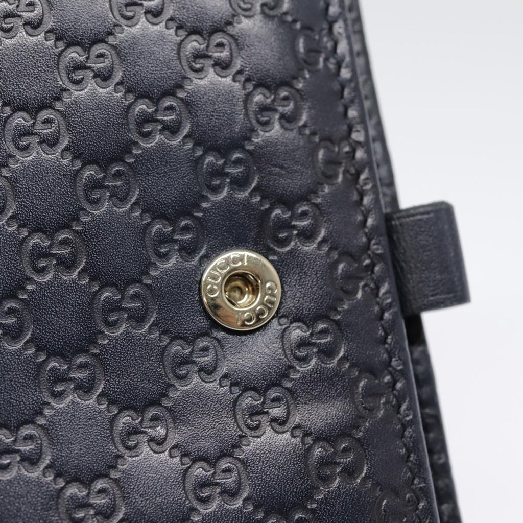 GUCCI Micro GG Canvas Guccissima Day Planner Cover Navy Silver 115240 89008