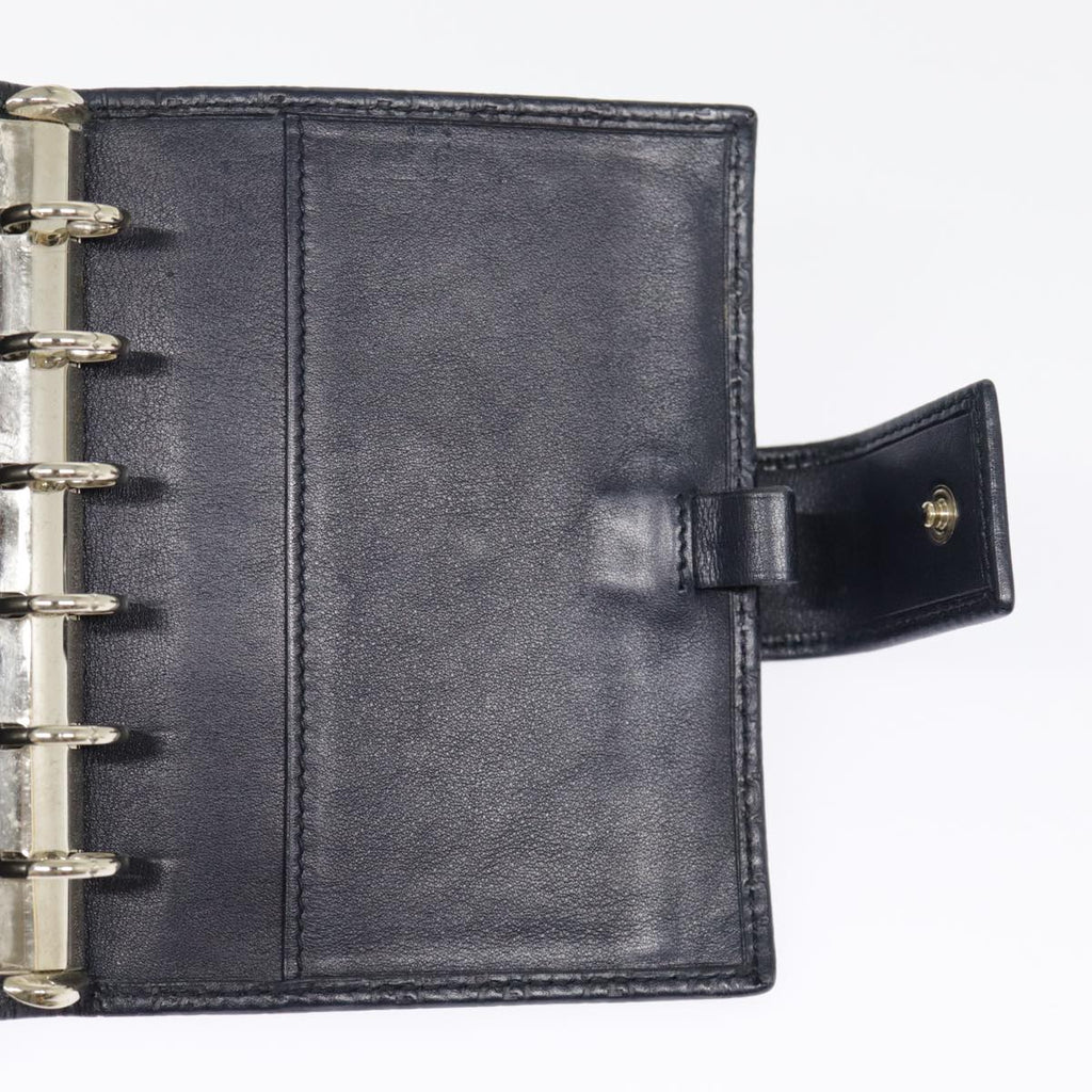 GUCCI Micro GG Canvas Guccissima Day Planner Cover Navy Silver 115240 89008