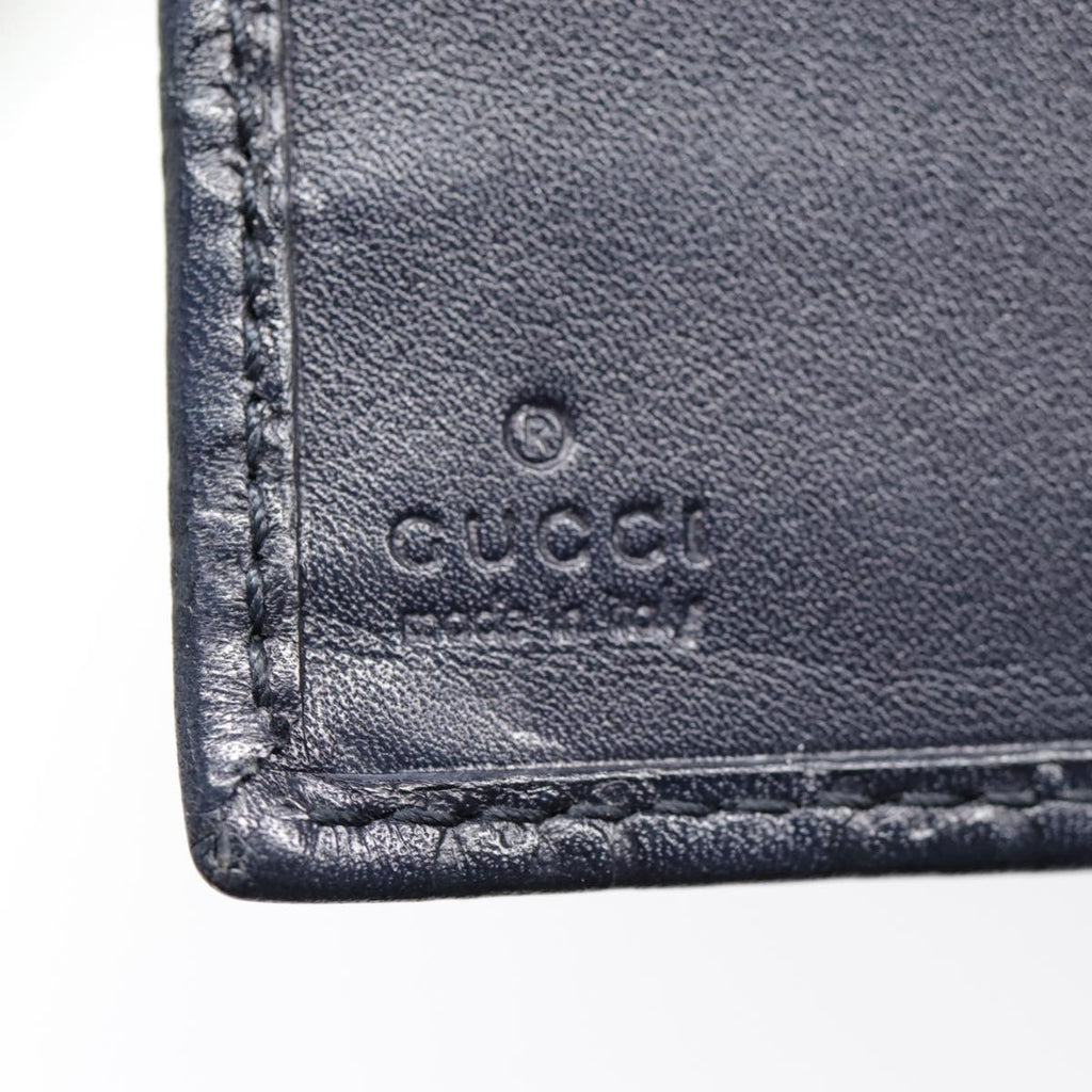 GUCCI Micro GG Canvas Guccissima Day Planner Cover Navy Silver 115240 89008
