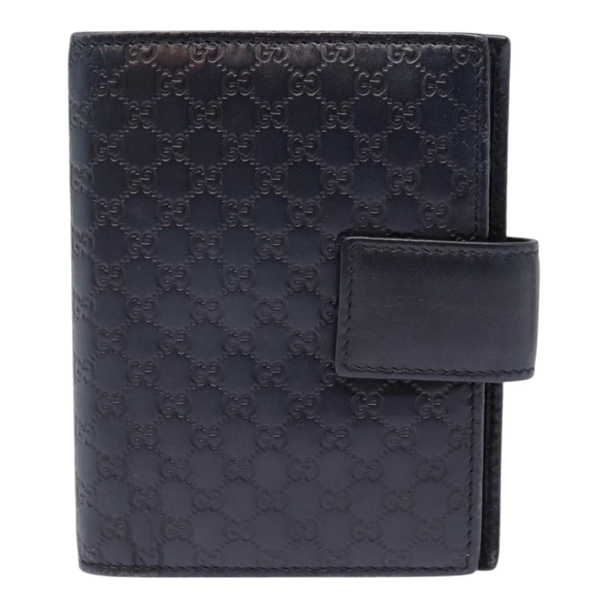 GUCCI Micro GG Canvas Guccissima Day Planner Cover Navy Silver 115240 89008