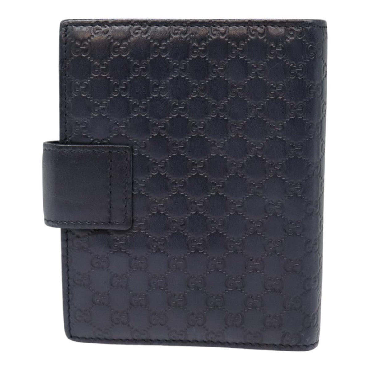 GUCCI Micro GG Canvas Guccissima Day Planner Cover Navy Silver 115240 89008