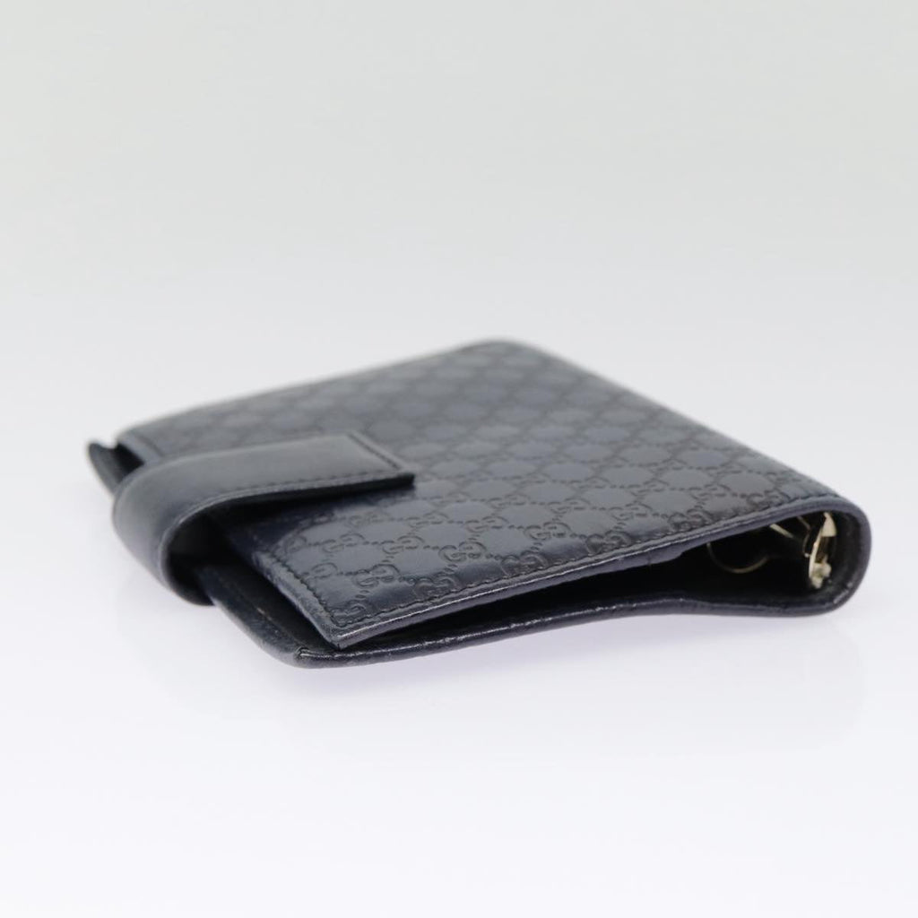 GUCCI Micro GG Canvas Guccissima Day Planner Cover Navy Silver 115240 89008