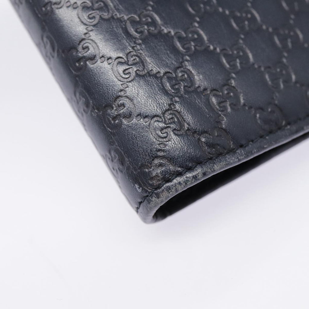 GUCCI Micro GG Canvas Guccissima Day Planner Cover Navy Silver 115240 89008