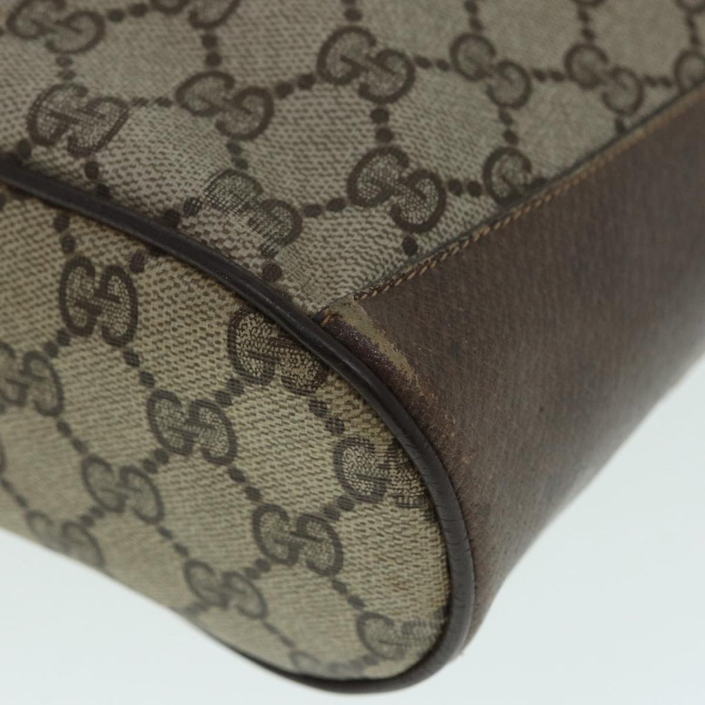GUCCI GG Supreme Web Sherry Line Shoulder Bag PVC Beige Gold 89024