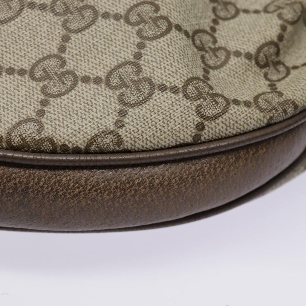 GUCCI GG Supreme PVC Leather Shoulder Bag Beige Brown Gold 41 02 058 89026