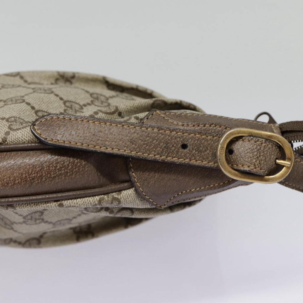 GUCCI GG Supreme PVC Leather Shoulder Bag Beige Brown Gold 41 02 058 89026
