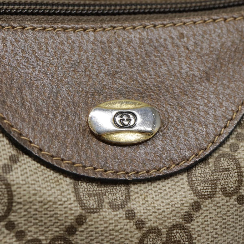 GUCCI GG Supreme PVC Leather Shoulder Bag Beige Brown Gold 41 02 058 89026