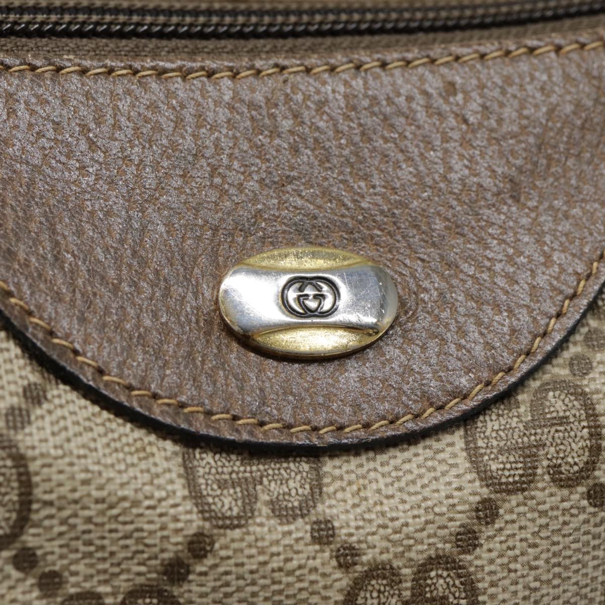 GUCCI GG Supreme PVC Leather Shoulder Bag Beige Brown Gold 41 02 058 89026