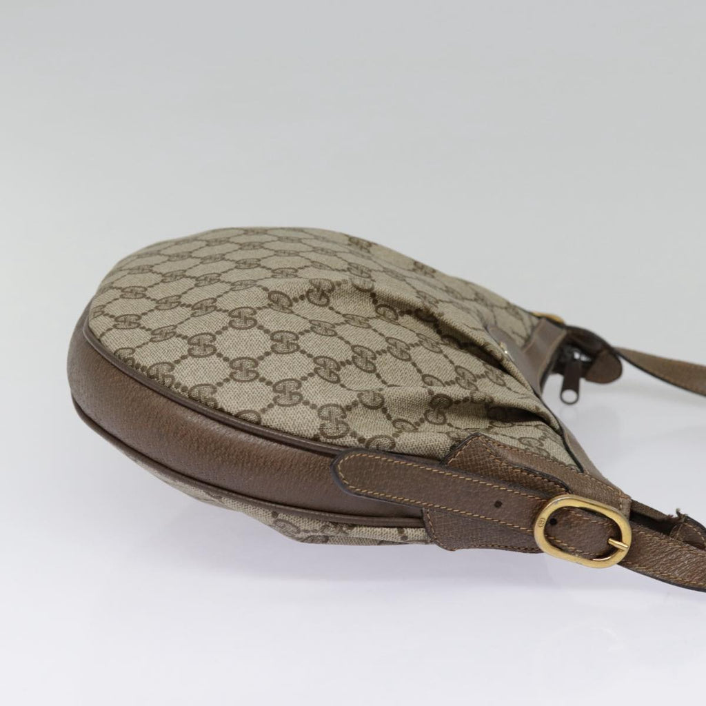 GUCCI GG Supreme PVC Leather Shoulder Bag Beige Brown Gold 41 02 058 89026