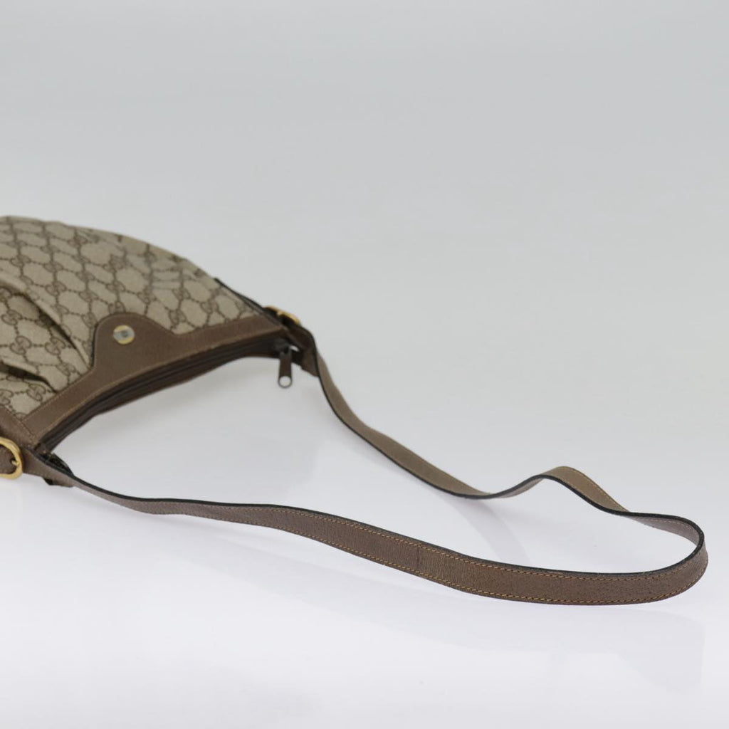 GUCCI GG Supreme PVC Leather Shoulder Bag Beige Brown Gold 41 02 058 89026